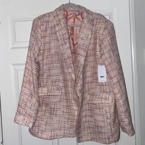 TWEED ELVIRA STRONG SHOULDER BLAZER